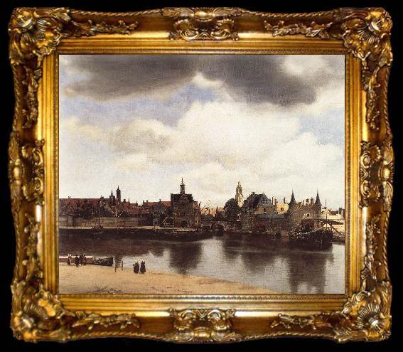framed  VERMEER VAN DELFT, Jan View of Delft sr, ta009-2